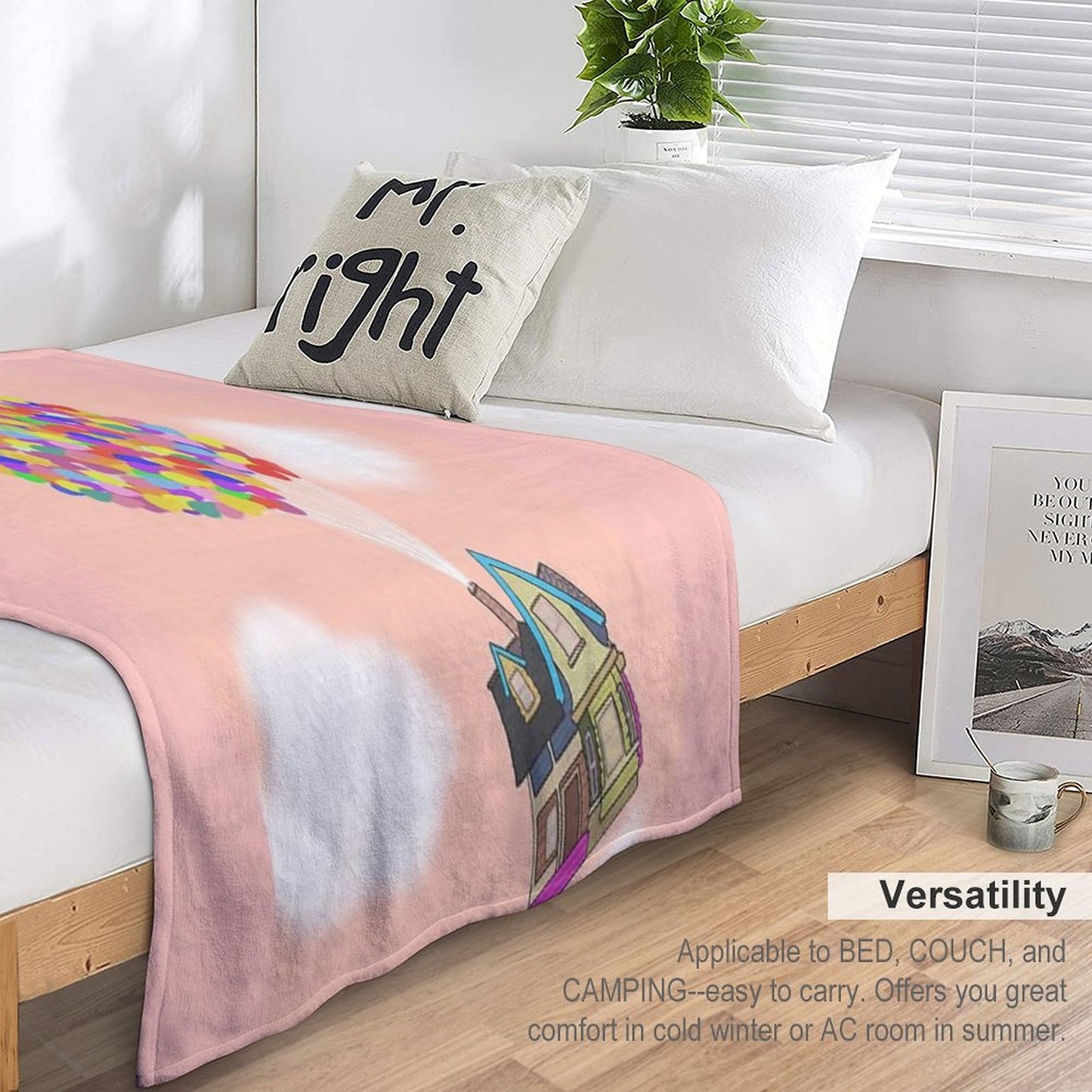 Up - Peach Throw Blanket