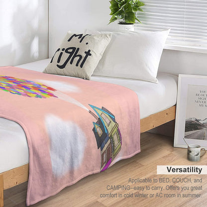 Up - Peach Throw Blanket