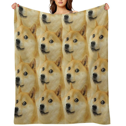 Doge Collage Throw Blanket