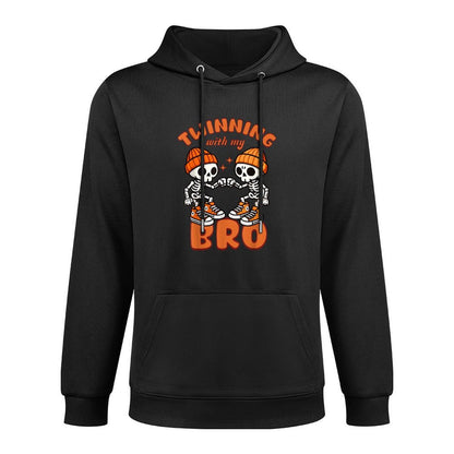 Twin Boys Twinning Halloween Best Friend Matching Skeleton Moisture-Wicking Hoodie