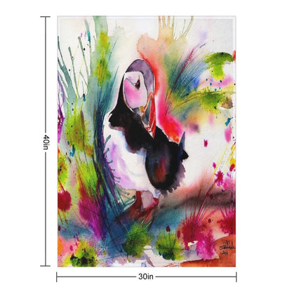Puffin Throw Blanket