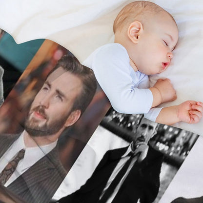 Chris Evans Pic Collage Throw Blanket