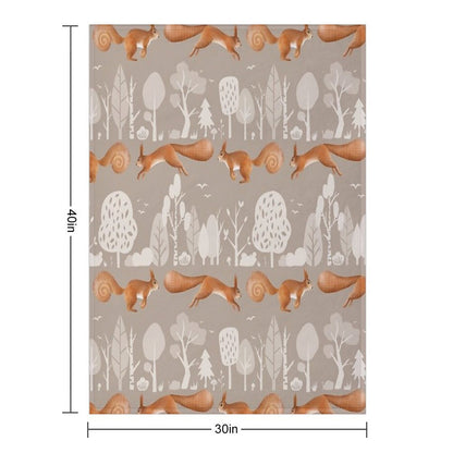 Cute Squirrel Throw Blanket