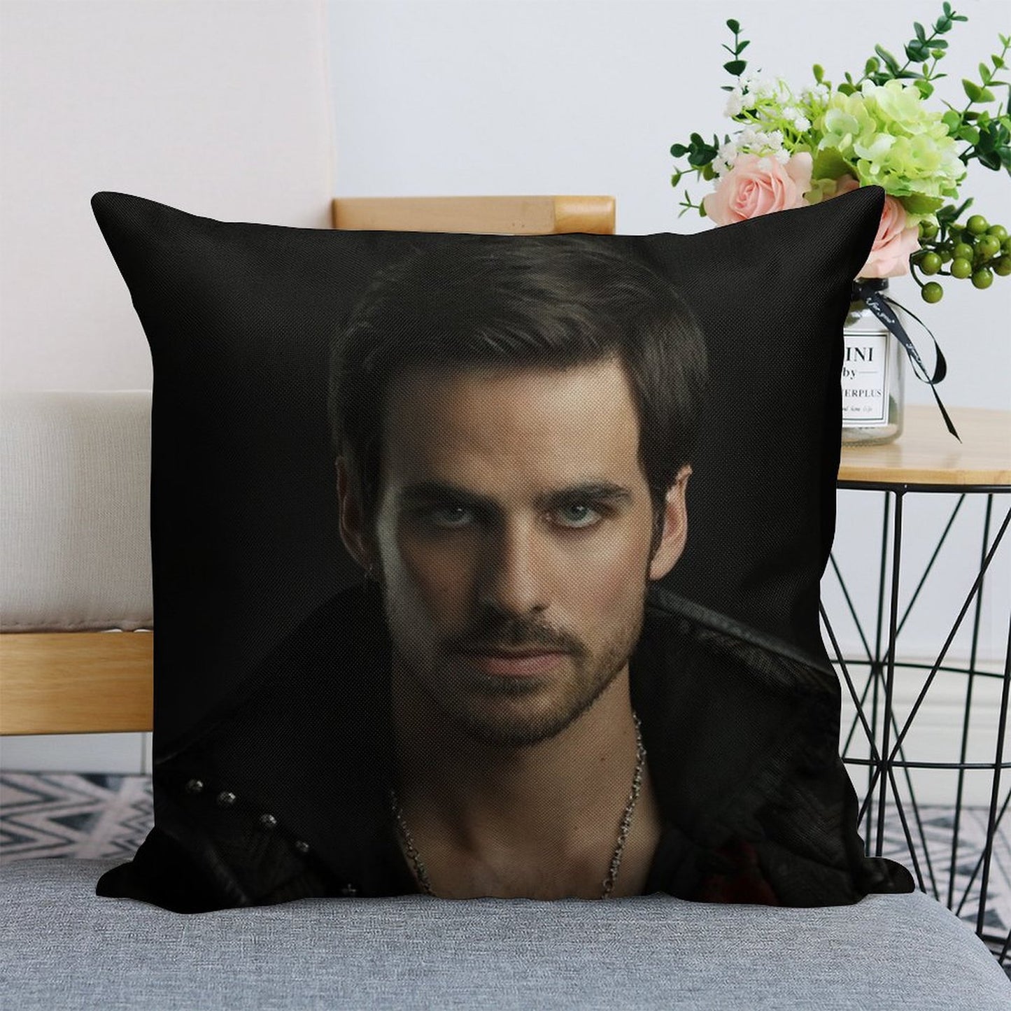 Colin O'Donoghue As Captain Hook Linen Throw Pillow Cover