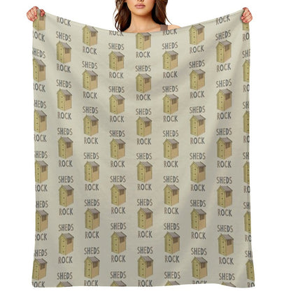 Sheds Rock Throw Blanket