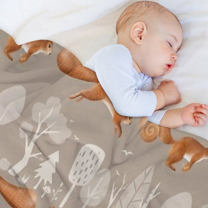 Cute Squirrel Throw Blanket