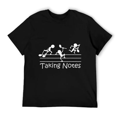 Melodic Humor Musician’s Playful Collection Musical Taking Notes Music Lovers Vintage Teachers Funny T-Shirt