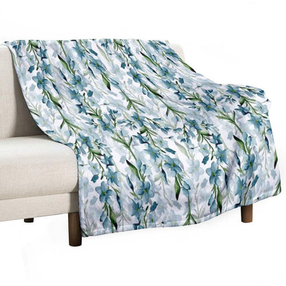 Blue Branches Throw Blanket