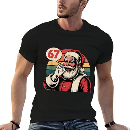 Funny Christmas Six Seven 67 Meme Brainrot Santa Claus Boys  Classic T-Shirt