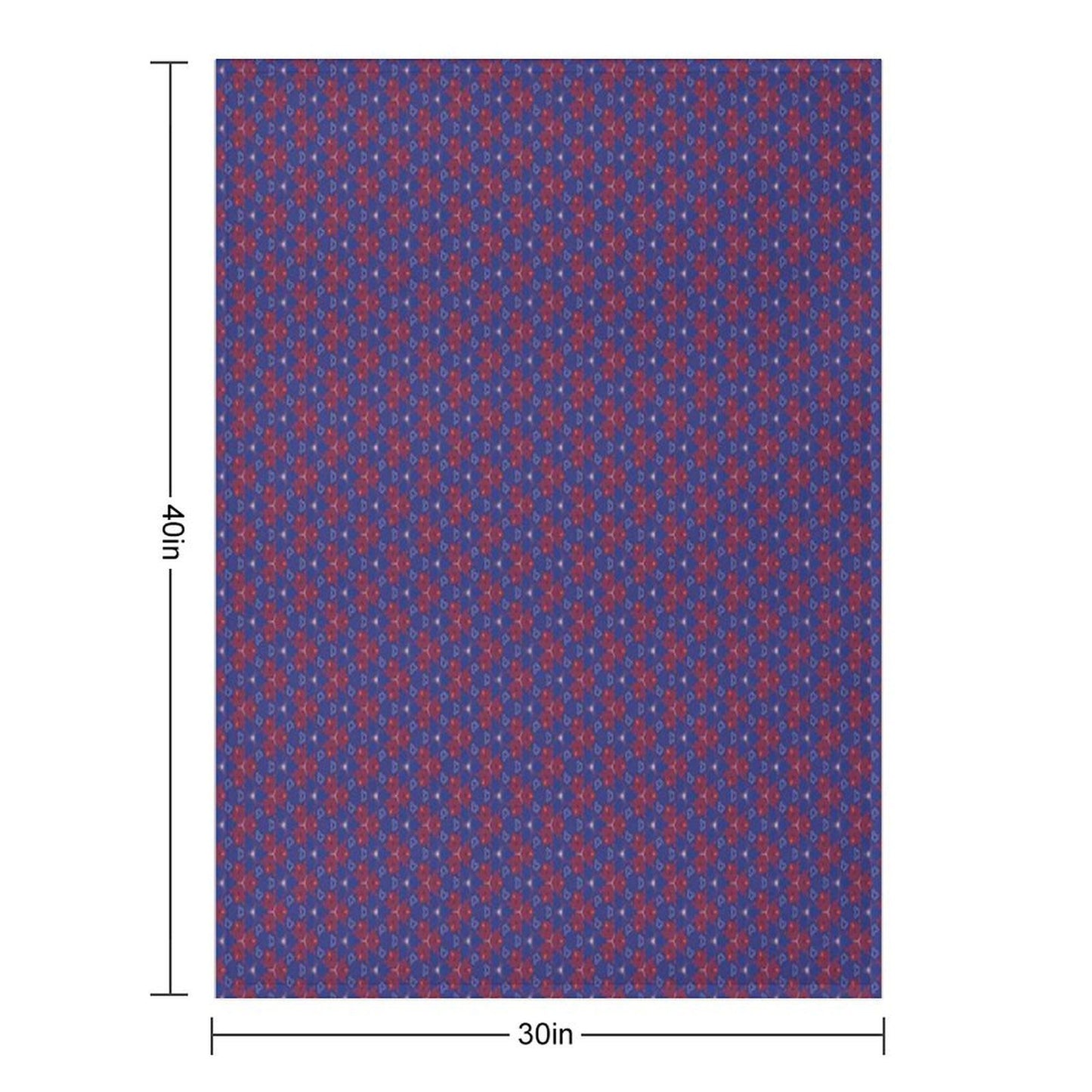 Geometrical Designs Blue Throw Blanket