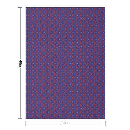 Geometrical Designs Blue Throw Blanket