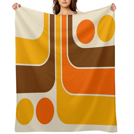 Retro Geometric Design 624 Throw Blanket