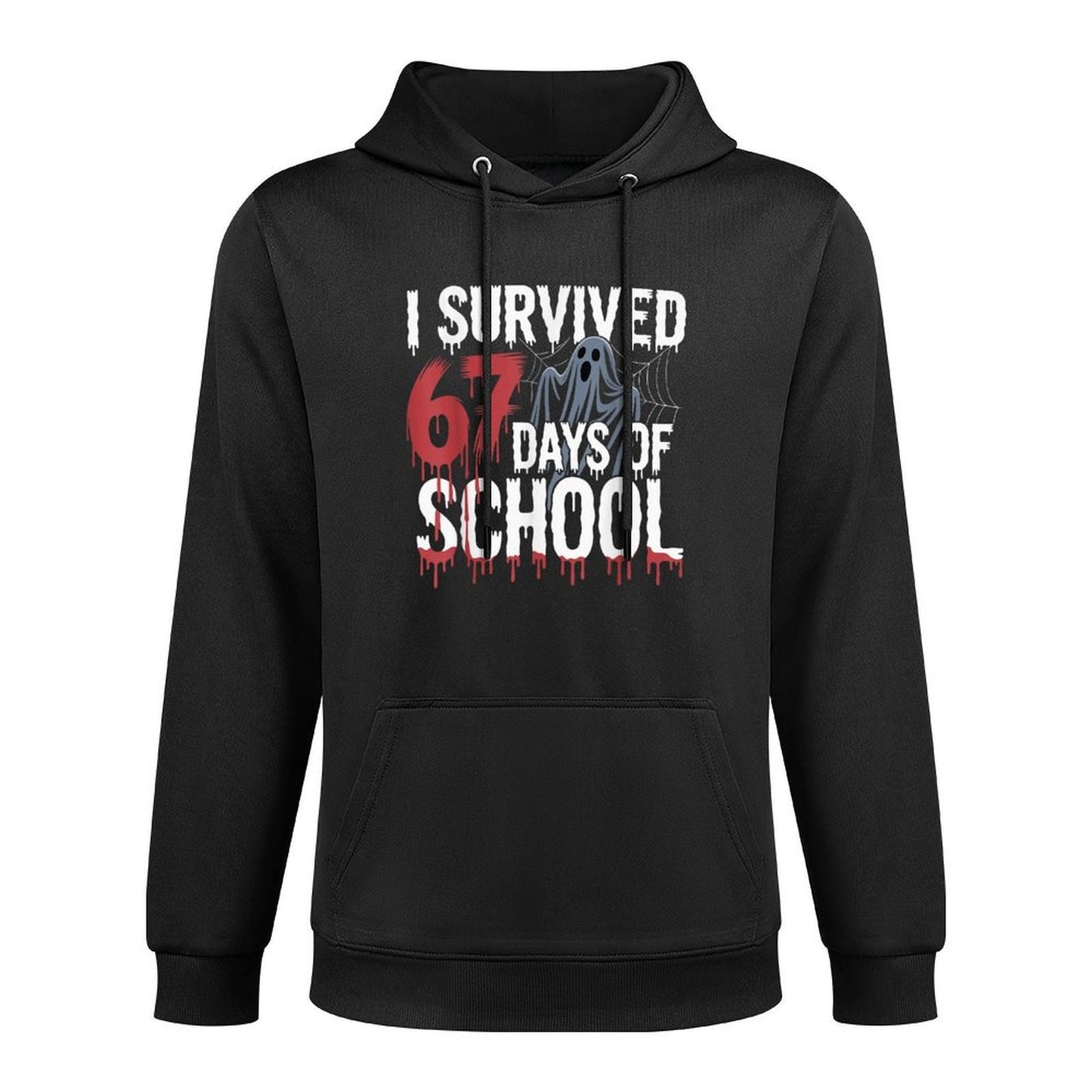 I Survived 67 Days of School - Funny Teachers Students Meme Customizable Surface Hoodie