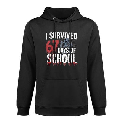 I Survived 67 Days of School - Funny Teachers Students Meme Customizable Surface Hoodie