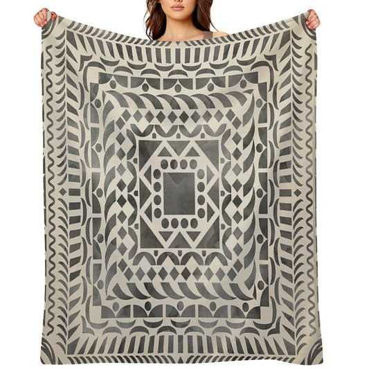 Watercolor Mandala Mandala8w Throw Blanket