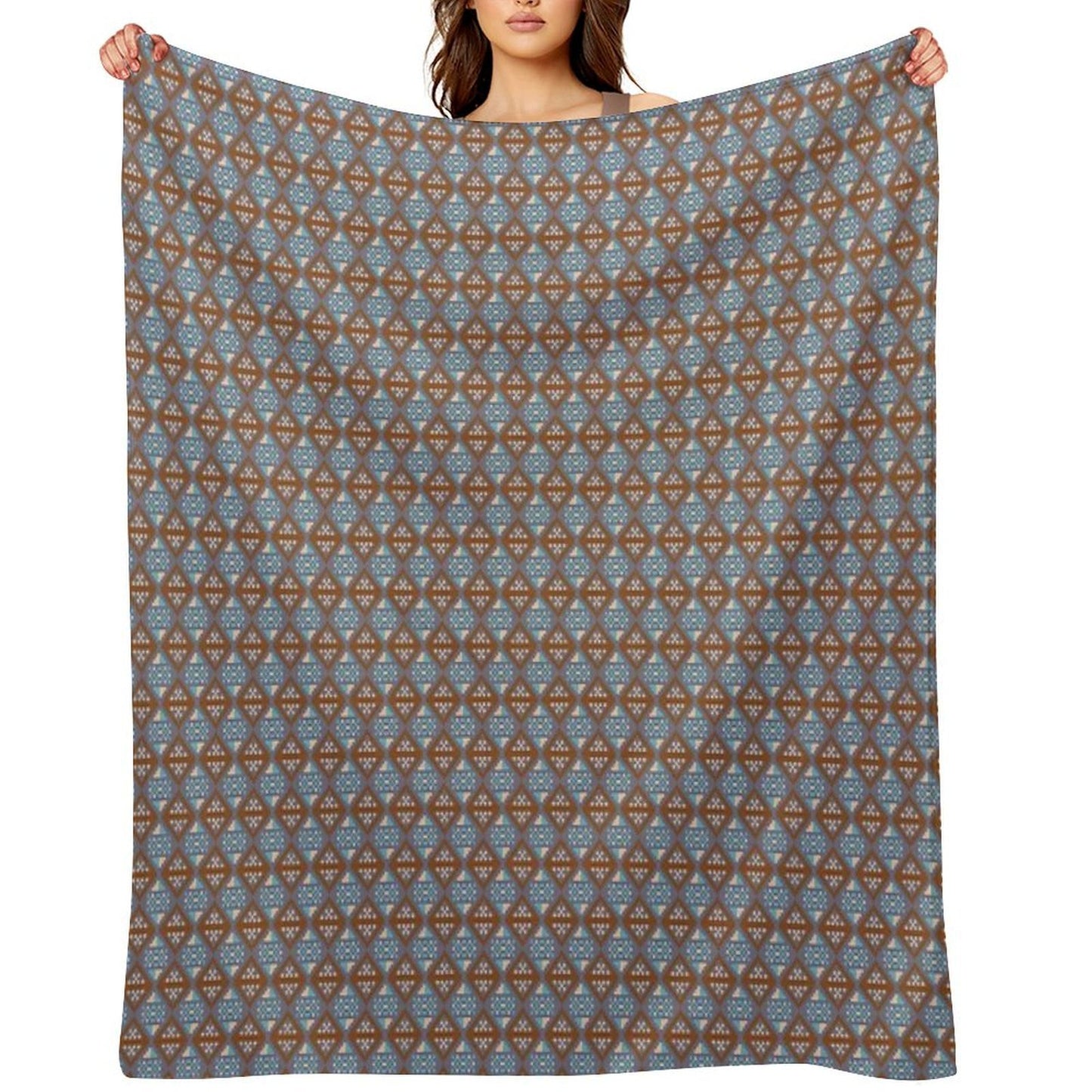 Pixel Art Pattern Seamless for Fabric Throw Blanket