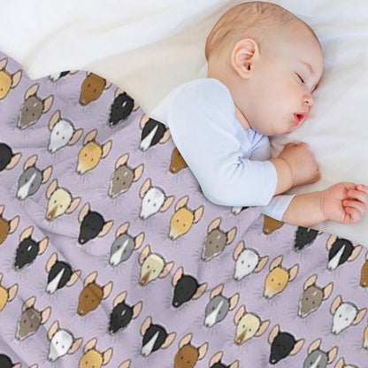 Ratty Faces Throw Blanket