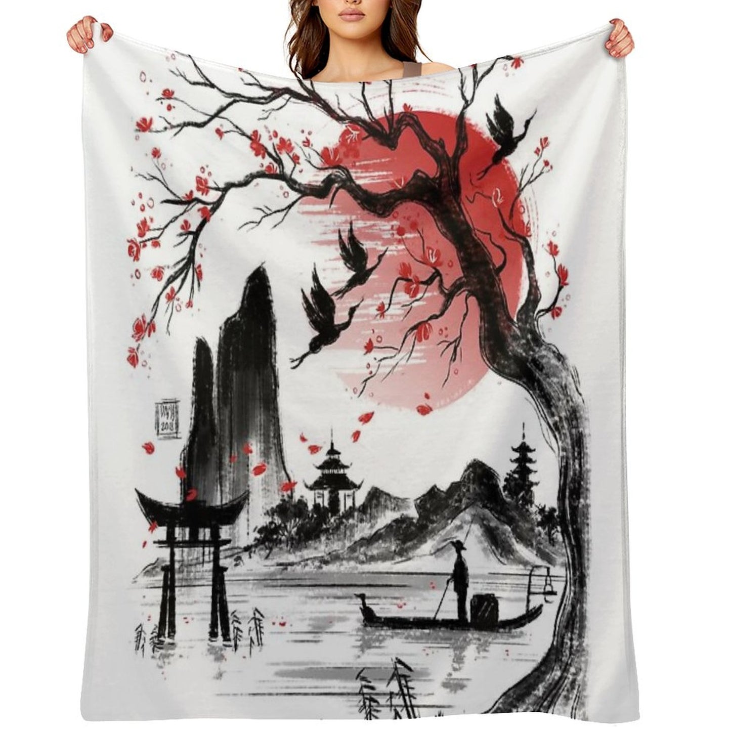 Japan Dream Throw Blanket