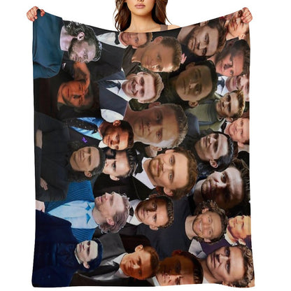 Tom Hiddleston Photo Collage Throw Blanket