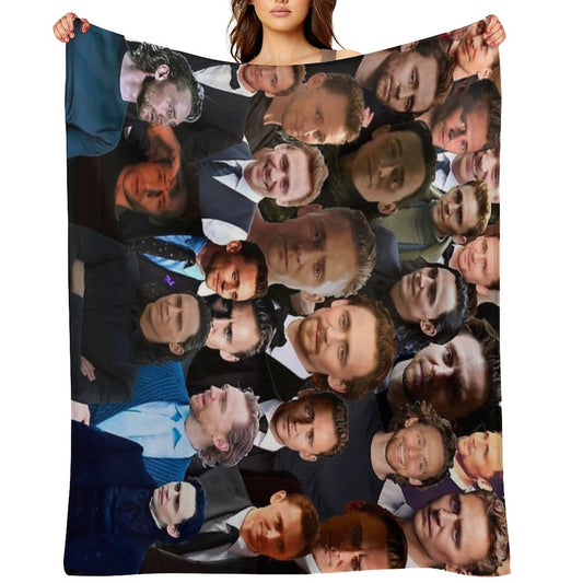 Tom Hiddleston Photo Collage Throw Blanket