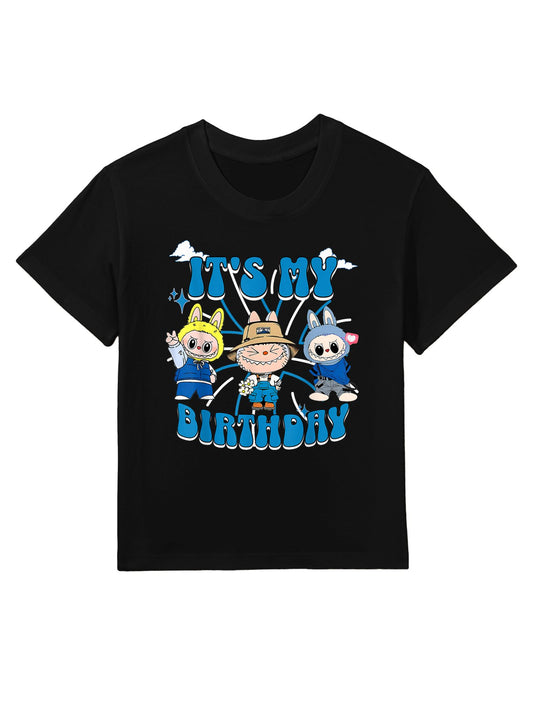 It's My Birthday Labubu Monsters for Birthday Parties Kids T-Shirt