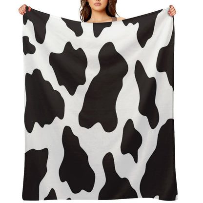 Cow Animal Print Cowboy Country Ranch Farm Style Throw Blanket