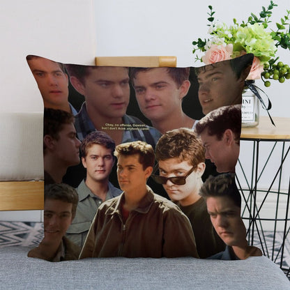 Joshua Jackson Collage Linen Throw Pillow Cover