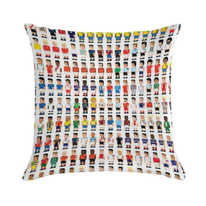Soccer Legends Soft Warmth Comfort Throw Pillow