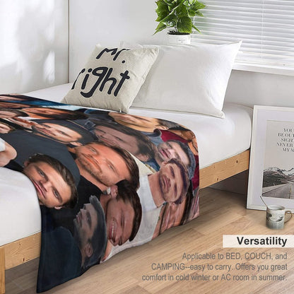 Sebastian Stan Photo Collage 2 Throw Blanket