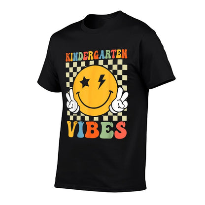 Kindergarten Vibes Retro Groovy Back to School Kindergarten  Breathable T-Shirt