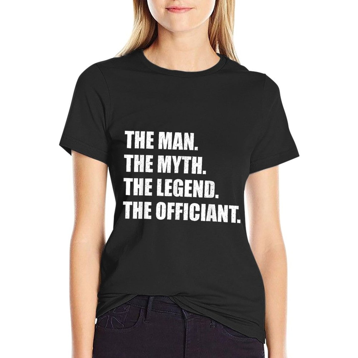 Funny Wedding Officiant Art For Men Dad Ordained Minister T-Shirt