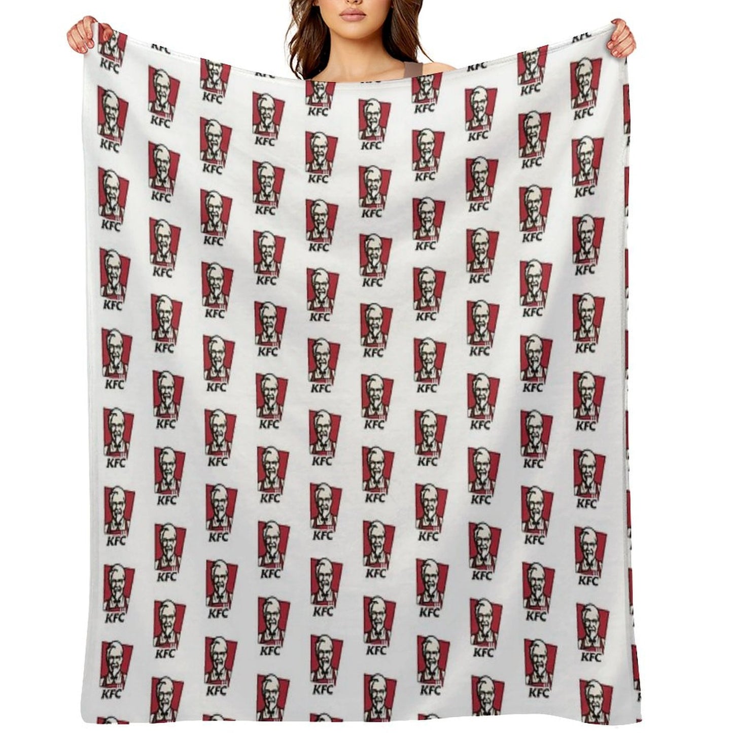Fast Food Chicken Restaurant KENTUCKY Throw Blanket