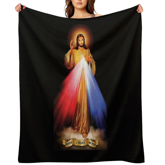 Jesus I Trust in You, Saint Faustina, Divine Mercy Throw Blanket