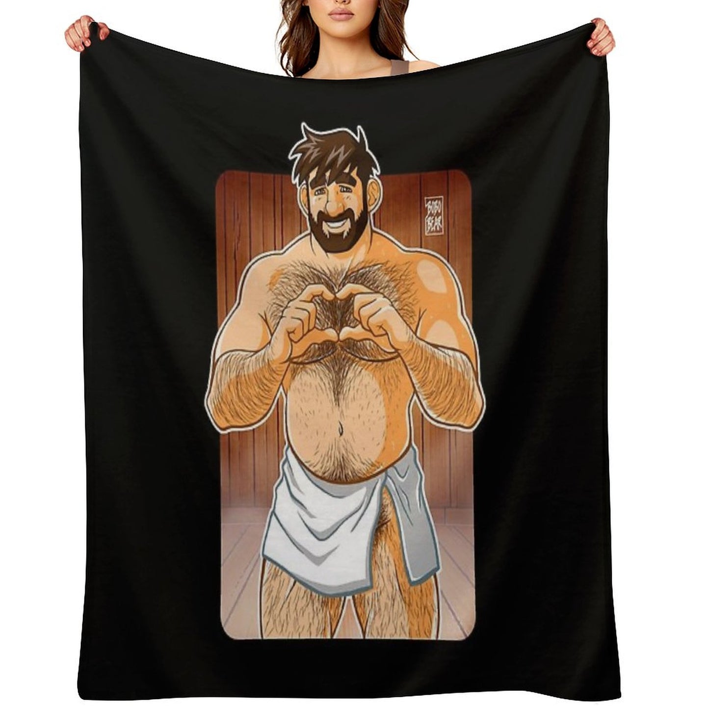 ADAM LIKES SAUNAS Throw Blanket