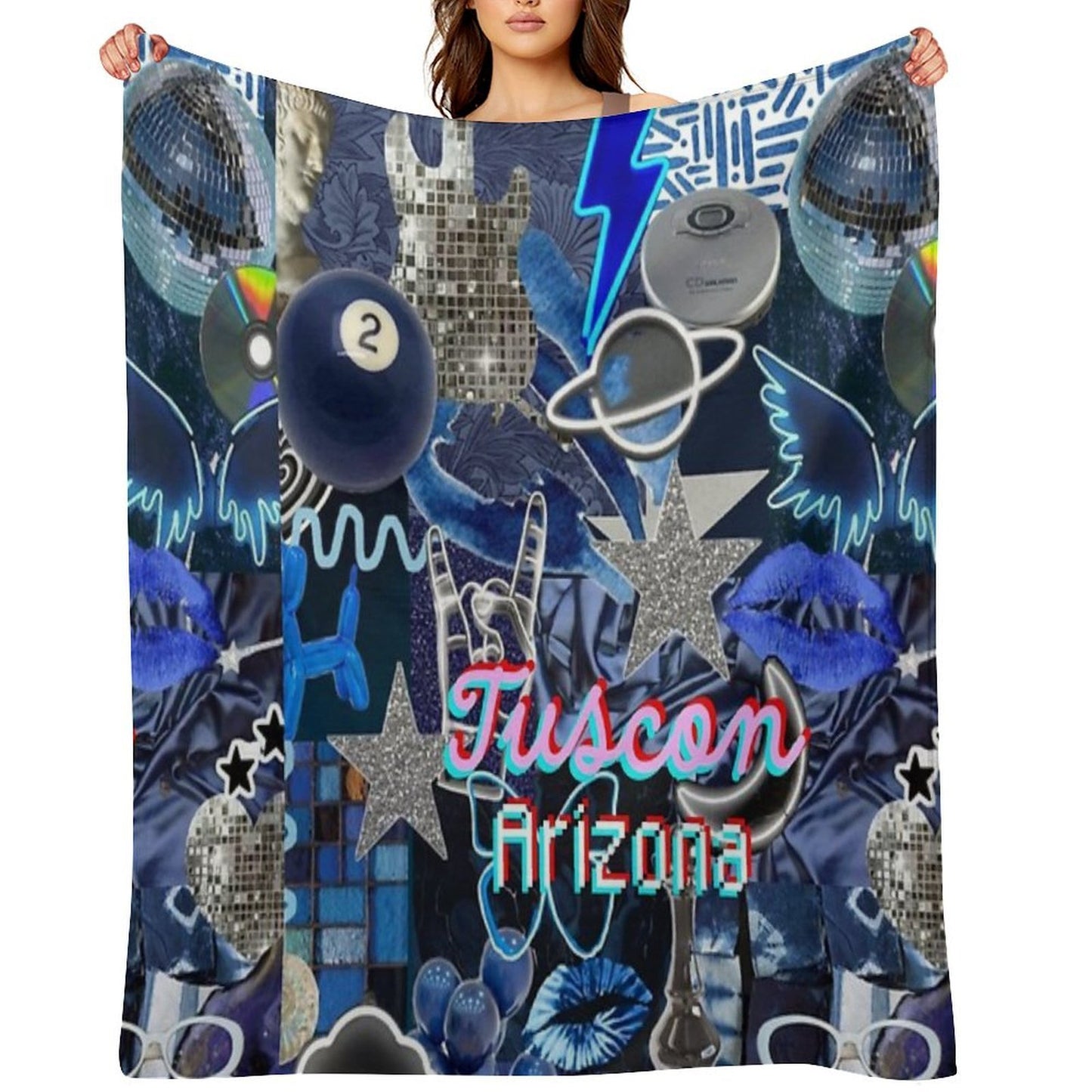 Tuscon Arizona  COLLAGE Throw Blanket