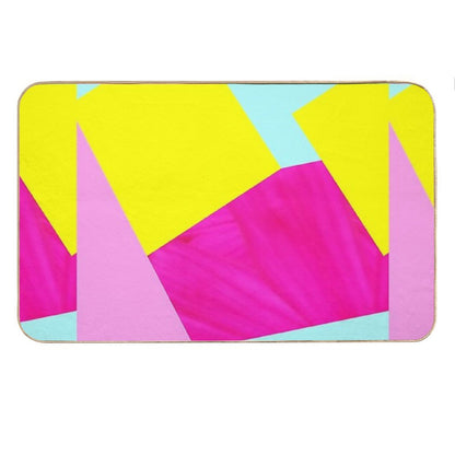 Neon Pastel Color Blocking Bath Mat