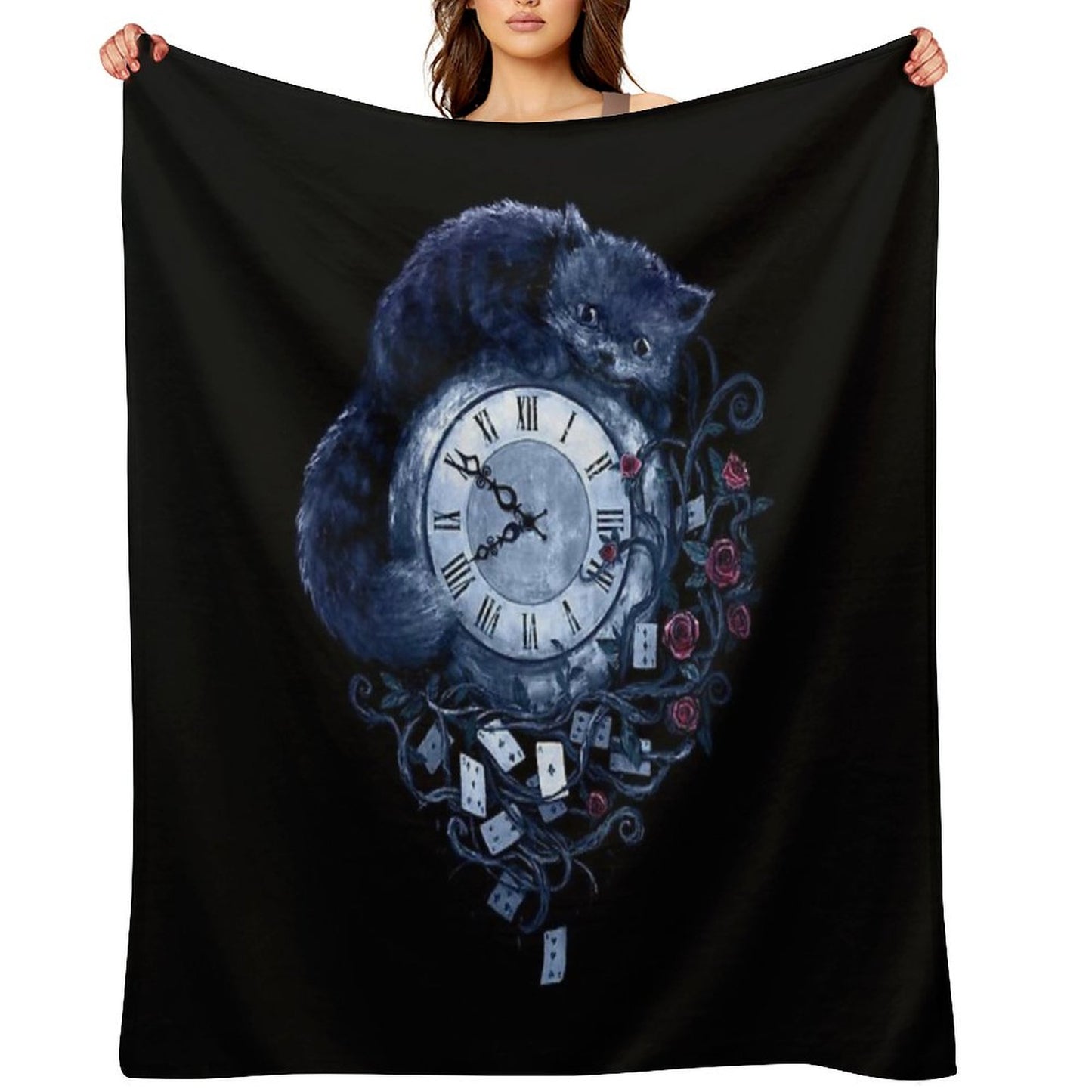 Time in Wonderland Throw Blanket