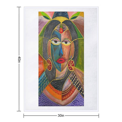 Celtic Spirit Woman Throw Blanket