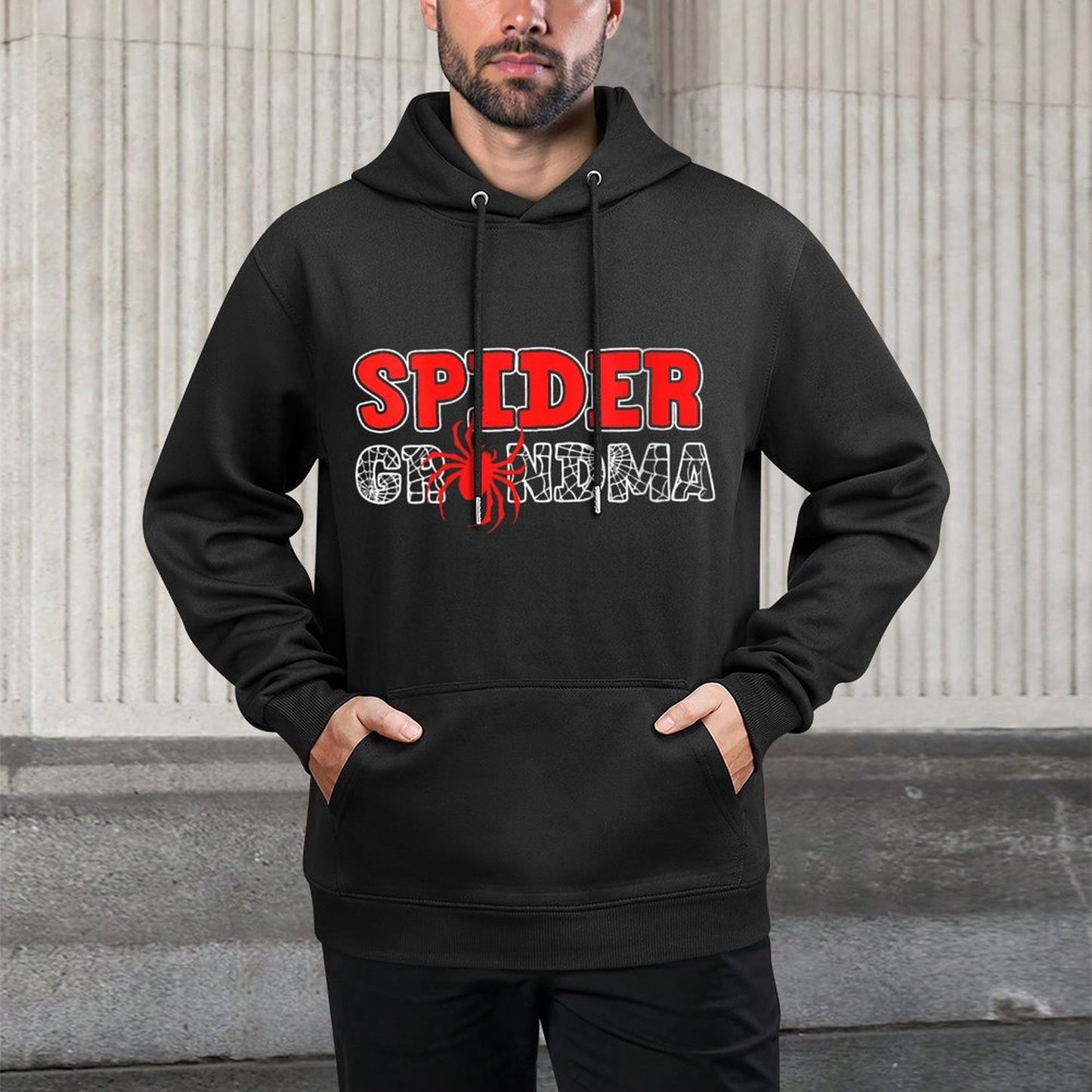Womens Spider Grandma Spidey Birthday Matching Family Christmas Adjustable Hood Hoodie