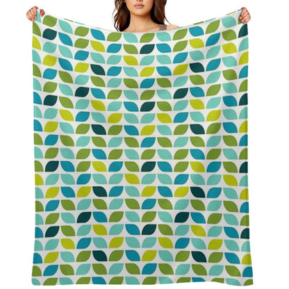 Geometric Pattern Leaf Spring Throw Blanket