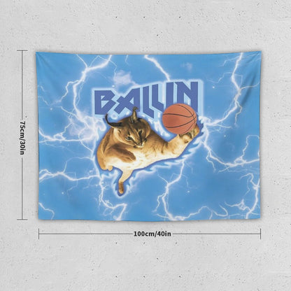 BIG FLOPPA BALLING FLAG Tapestry