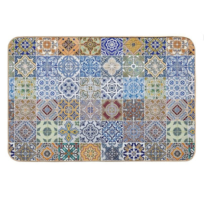 Set of 48 Ceramic Tiles Patterns Bath Mat