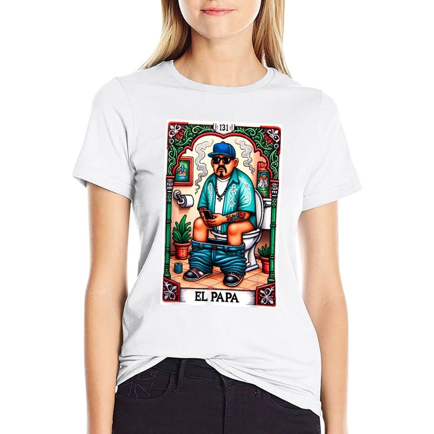El Papa Latino Tarot Card Spanish Doing Dad Shit Fathers Day  Soft T-Shirt