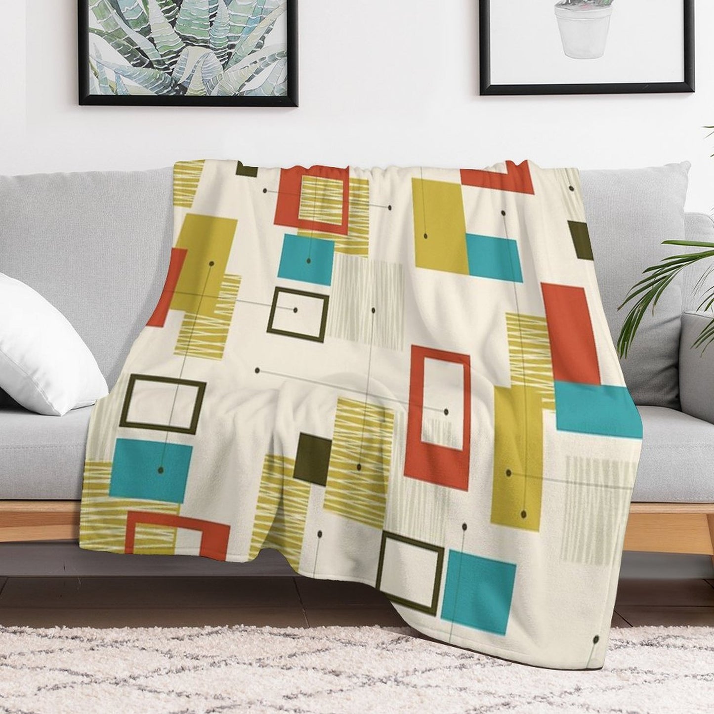 Mid Century Modern 1 Throw Blanket