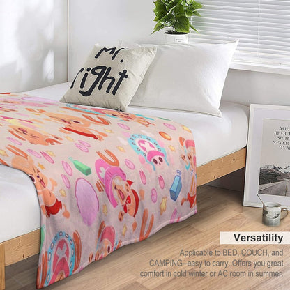 ONE PIECE! TONY TONY Chopper! Pattern IN CREAM Throw Blanket