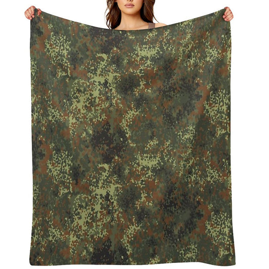 Flecktarn Camo Throw Blanket