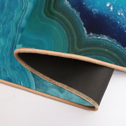 Turquoise Teal Agate Stone Bath Mat
