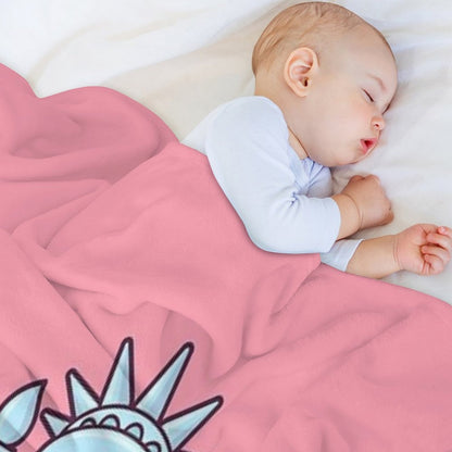 Cute Miss Liberty Throw Blanket