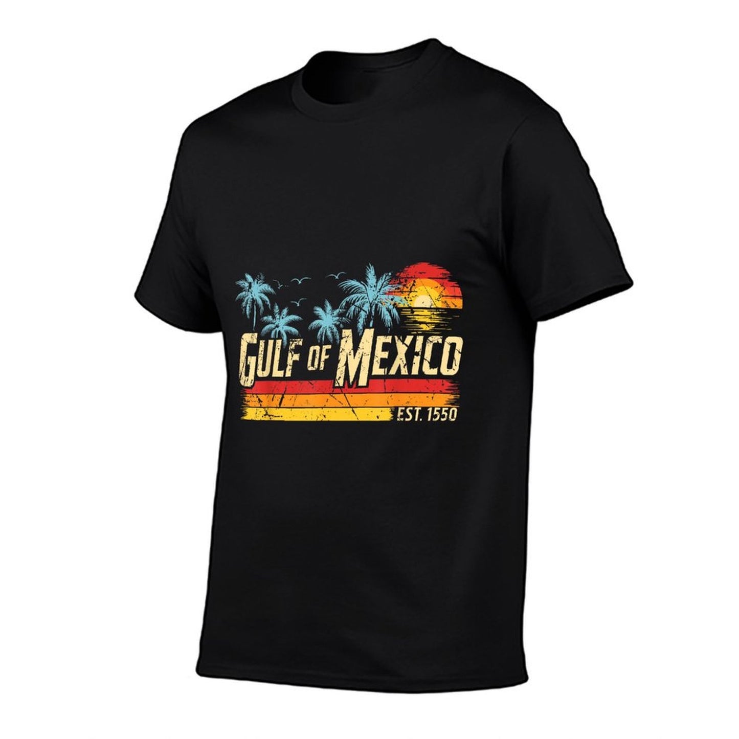 Gulf of Mexico Forever Retro Vintage Beach Mens Women  High-quality Stitching T-Shirt
