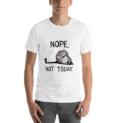 Womens Nope Not Today Tabby Cat  Lightweight T-Shirt